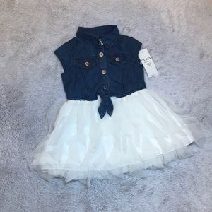 Little girls Guess Denim and Tule Dress